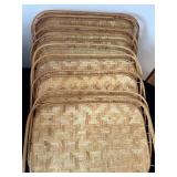K - Collection of 12 Woven Baskets and Trays Assorted Styles