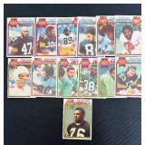 DR - Large Collection of 1980 Topps NFL Football Trading Cards Assorted Players and Teams
