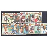 DR - Large Collection of 1980 Topps NFL Football Trading Cards Assorted Players and Teams
