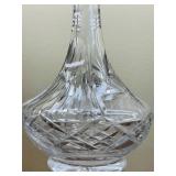 DR - Set of 3 Vintage Cut Glass Pitchers and Decanter, Tallest 12 Inches