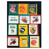 DR - Collection of 12 Vintage NFL Glass Patches Decals
