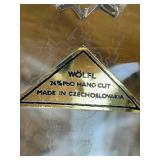 DR - Vintage Wolfl 24% Lead Hand Cut Czech Crystal Tableware Collection