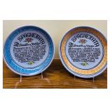 P - Pair of Large Orvieto Italian Recipe Ceramic Plates