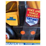 LR - Buddy L Big Bruiser Dump Truck with Sound Effects in Original Packaging