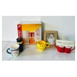 P - Kitchen Decor Set with Mr. Coffee Iced Tea Pot, Framed Chef Print, Novelty Mugs and Coffee Sign