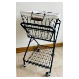LR - Rolling Laundry Hamper with Wire Basket and Liner
