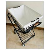LR - Rolling Laundry Hamper with Wire Basket and Liner