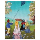 P - Russian Nesting Dolls, Hand-Painted Plates, and Signed Folk Art Painting