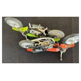 P - Lot of 10 Vintage Diecast Toy Cars and Motorcycles Including Hot Wheels