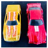 P - Lot of 10 Vintage Diecast Toy Cars and Motorcycles Including Hot Wheels