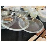 P - Collection of Pots, Pans, Knives, and Glass Bakeware Kitchenware Set