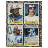 K - Set of Vintage Montreal Expos Baseball Cards