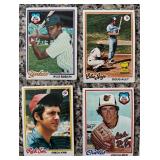 K - Collection of Vintage 1978 Topps Baseball Cards Featuring Notable Players