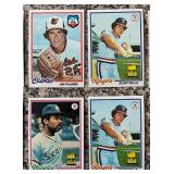 K - Collection of Vintage 1978 Topps Baseball Cards Featuring Notable Players