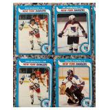 K - Set of Vintage New York Rangers Hockey Cards