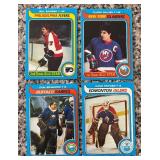 K - Collection of Vintage Hockey Sports Cards Featuring Multiple NHL Teams
