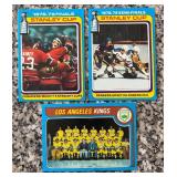 K - Collection of Vintage Hockey Sports Cards Featuring Multiple NHL Teams