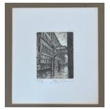 LR -Limited Edition Framed Venice Etching Print The Bridge of Sighs