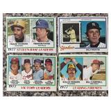 K - Vintage 1977-1978 Topps Baseball Card Collection - Rookie and Leader Cards