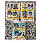 K - Vintage 1977-1978 Topps Baseball Card Collection - Rookie and Leader Cards