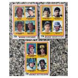 K - Vintage 1977-1978 Topps Baseball Card Collection - Rookie and Leader Cards