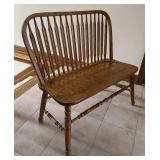 G - Vintage Robinson Furniture Wooden Spindle-Back Bench