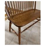 G - Vintage Robinson Furniture Wooden Spindle-Back Bench