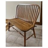 G - Vintage Robinson Furniture Wooden Spindle-Back Bench