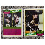 K - Lot of Vintage Topps Boston Bruins Hockey Cards 1979-80