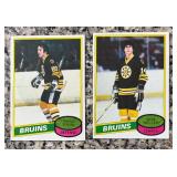 K - Lot of Vintage Topps Boston Bruins Hockey Cards 1979-80
