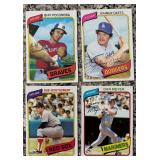 K - Collection of Vintage Baseball Cards Featuring Multiple Teams and Players
