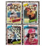 K - Collection of Vintage Baseball Cards Featuring Multiple Teams and Players