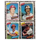 K - Collection of Vintage Baseball Cards Featuring Multiple Teams and Players