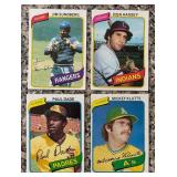 K - Collection of Vintage Baseball Cards Featuring Multiple Teams and Players