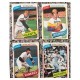 K - Collection of Vintage Baseball Cards Featuring Multiple Teams and Players