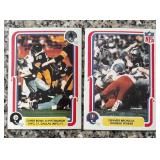 K - Collection of Vintage NFL Football Sports Cards Featuring Super Bowl and Team Action Shots