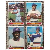 K - Set of Vintage Topps Texas Rangers Baseball Cards