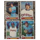 K - Set of Vintage Topps Texas Rangers Baseball Cards