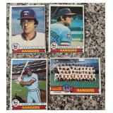 K - Set of Vintage Topps Texas Rangers Baseball Cards