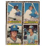 K - 1978 Topps Seattle Mariners Baseball Card Collection
