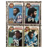 K - Lot of Vintage Defensive Football Trading Cards