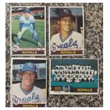 K - Collection of Vintage Kansas City Royals Baseball Cards
