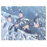 LLBR - Framed RA Knuth Limited Edition Print "Songbirds in Snow"