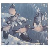 LLBR - Framed RA Knuth Limited Edition Print "Songbirds in Snow"