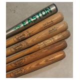 LLBR - Collection of 6 Baseball Bats by Louisville Slugger and Easton
