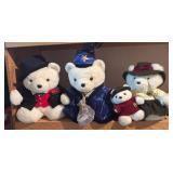 LLBR - Set of 4 Santa Bear Plush Toys in Themed Outfits