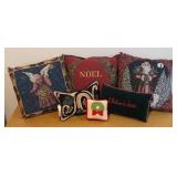 LLBR - Collection of 6 Holiday Decorative Pillows - Christmas and Noel Designs