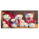 LLBR - Set of 3 Holiday Santa Bears Plush Collection