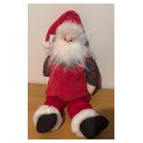 LLBR - Collection of 6 Christmas Dolls and Figurines, Including Santa and Mickey Mouse