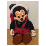 LLBR - Collection of 6 Christmas Dolls and Figurines, Including Santa and Mickey Mouse